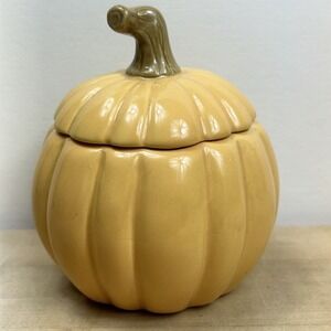Hallmark Ceramic Pumpkin‎ Candle New No Box Or Tag 5" Tall